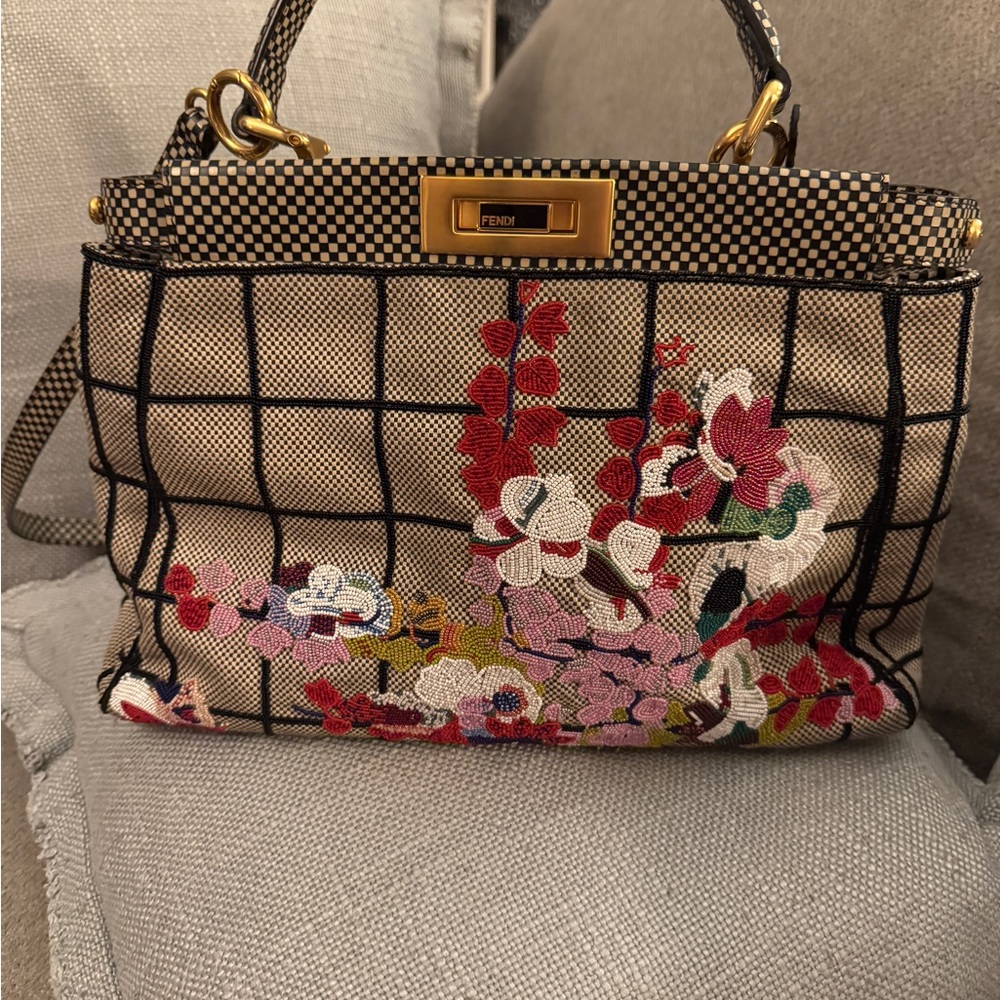 SOLD Fendi Peekaboo Beaded Floral